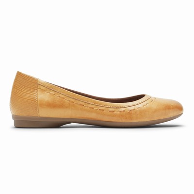 Rockport Cobb Hill Maiika Ballet Flache Schuhe Damen Gelb FEU-268109